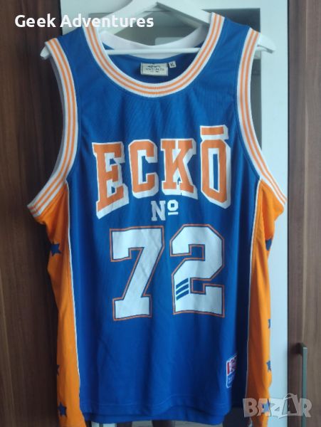 Ecko Unltd. Мъжки Баскетболен Потник 72 Размер XL Син Оранжев Хип Хоп, снимка 1