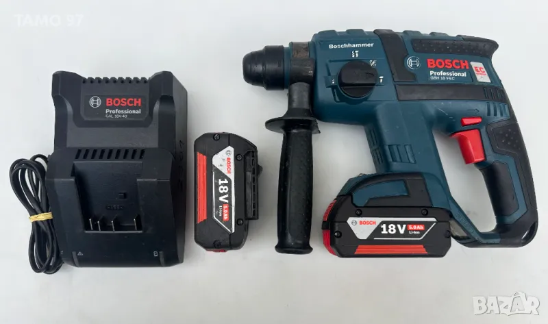 BOSCH GBH 18V-EC - Безчетков акумулаторен перфоратор 2x18V 5.0Ah, снимка 1