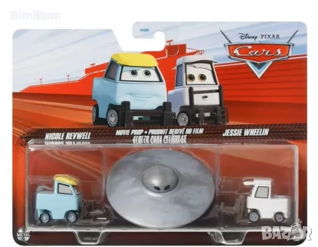 Оригинален комплект колички Cars - NICOLE REVWELL & MOVIE PROP & JESSIE WHEELIN / Disney / Pixar, снимка 1
