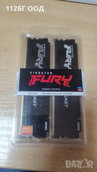 Памет Kingston FURY Beast Black 32GB(2x16GB) DDR5 5600MHz, снимка 1