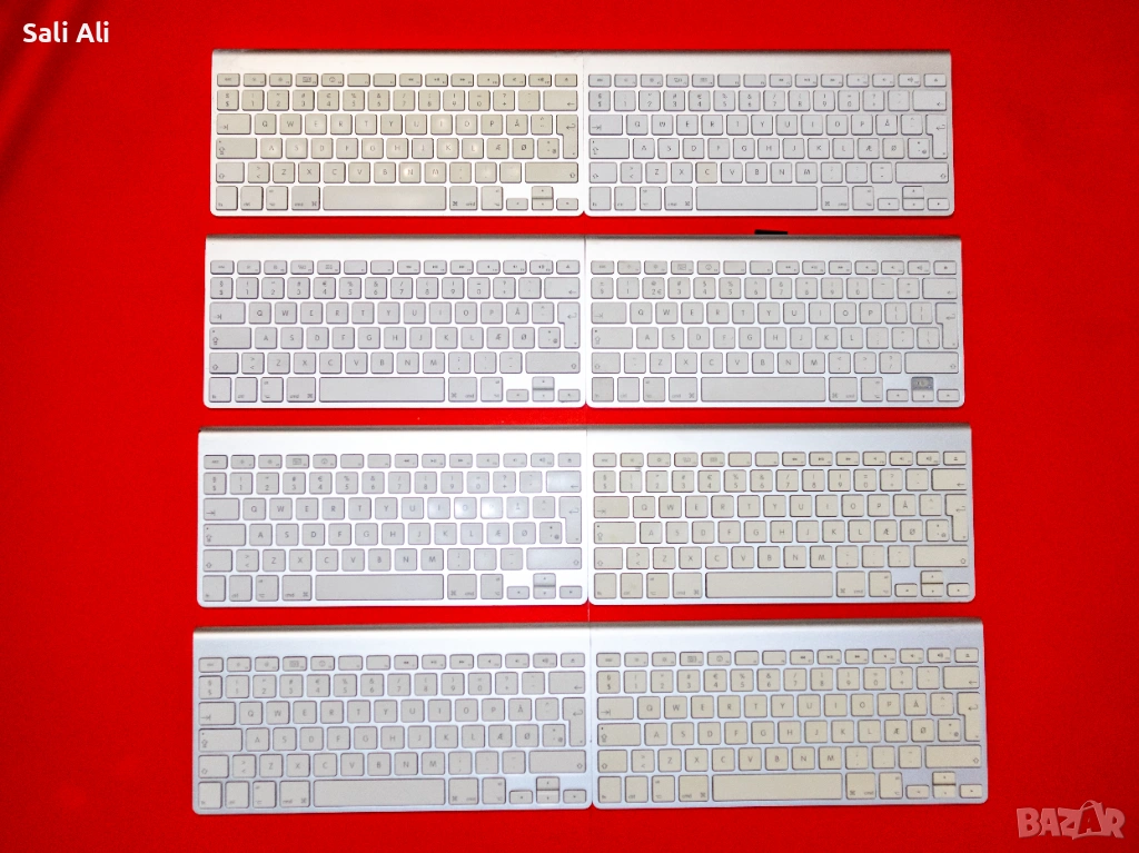 8х Apple Magic Keyboard A1314 Wireless Bluetooth Клавиатури за Части, снимка 1