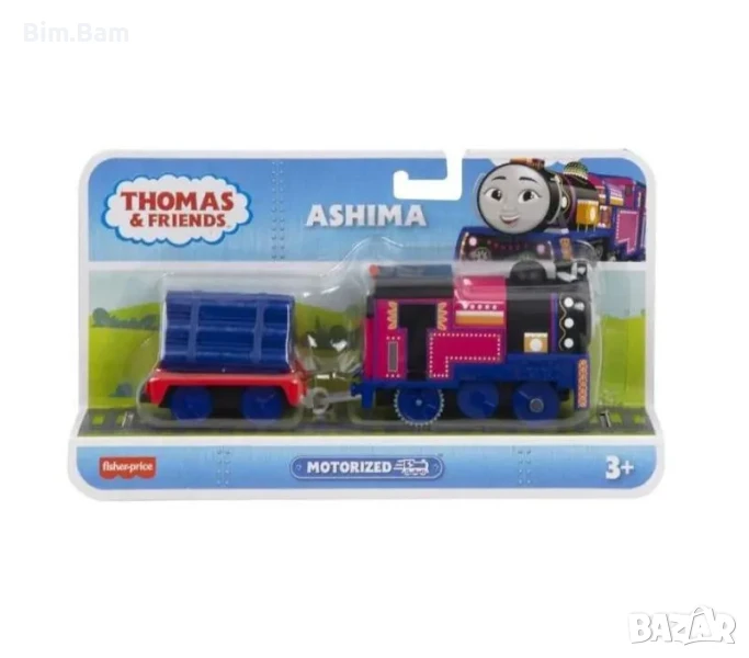 Оригинално моторизиранo влакче с вагон Thomas & Friends - Ashima, снимка 1