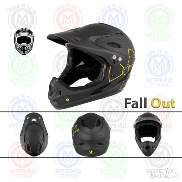 Кросова каска M-WAVE, Full Face, EN, 870г, Размер: M/L - Вело, Скутер, снимка 1