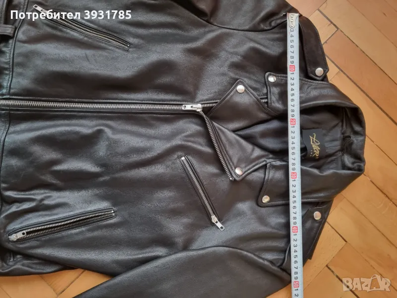 Кожено яке/рокерско/ 100% естествена кожа/свински бокс/, снимка 1