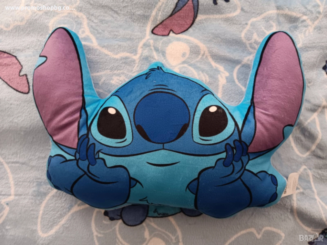 Плюшено одеало Стич, Lilo and Stitch 100х140 см + Възглавница Стич, снимка 1