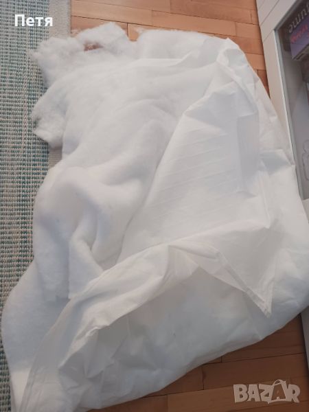 Бял нетъкан текстил и вата 140 х 140 см, снимка 1