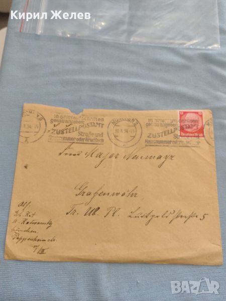 Стар пощенски плик с марки и печати Дойче Райх поща 1934г. За КОЛЕКЦИЯ ДЕКОРАЦИЯ 45770, снимка 1