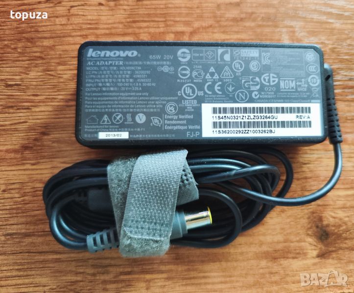 зарядно за лаптоп Lenovo ADLX65NCT3A 65W 20V 3.25A, снимка 1