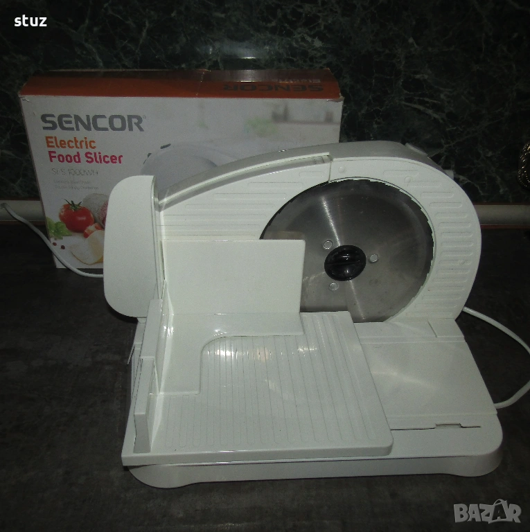 Електрическа машина Sencor, за рязане на колбаси, хляб, зеленчуци, сирена, снимка 1