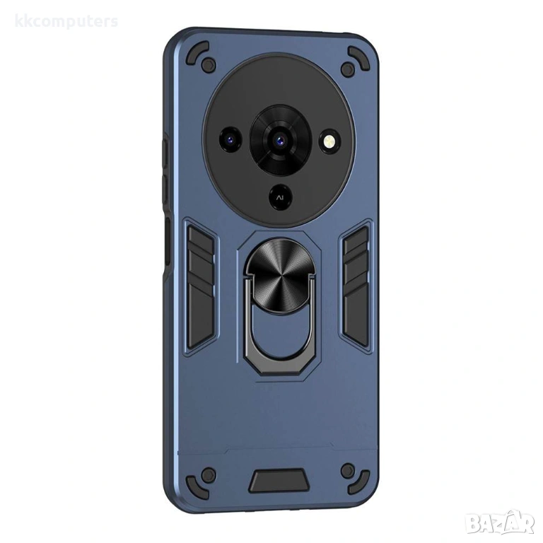 ZTE Blade A76 5G калъф – удароустойчив PC + TPU гръб с пръстен и стойка, снимка 1