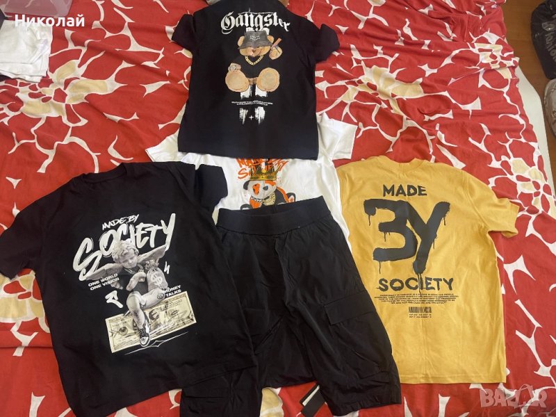 НОВИ!Тениски с печат MADE BY SOCIETY 7-10г., снимка 1