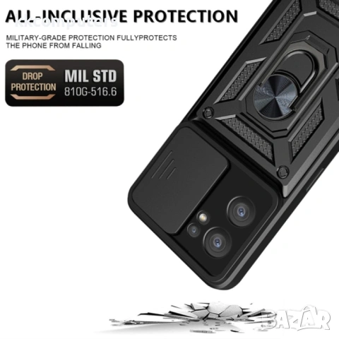 OPPO Reno7 5G Global / Find X5 Lite Удароустойчив Ring Holder Калъф и Протектор, снимка 4 - Калъфи, кейсове - 53032849