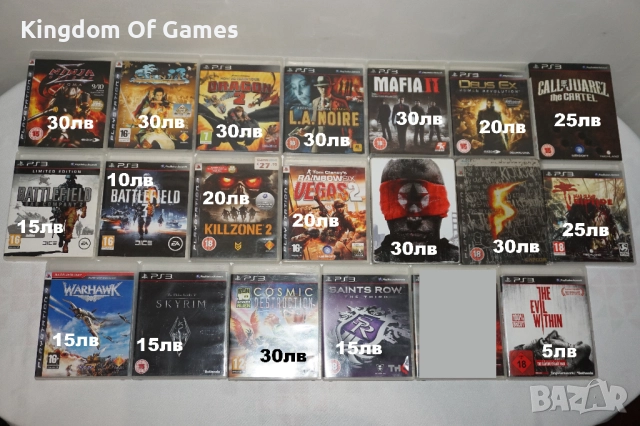 Игри за PS3 Ninja Gaiden/Genji/Dragon 2/LA Noire/Mafia 2/Deus Ex/Resident Evil 5/Battlefield/Skyrim