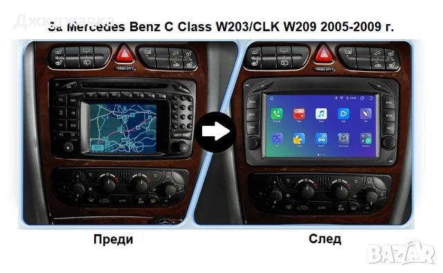 Mercedes C-class W203 мултимедия Android GPS навигация, снимка 2 - Части - 45557098