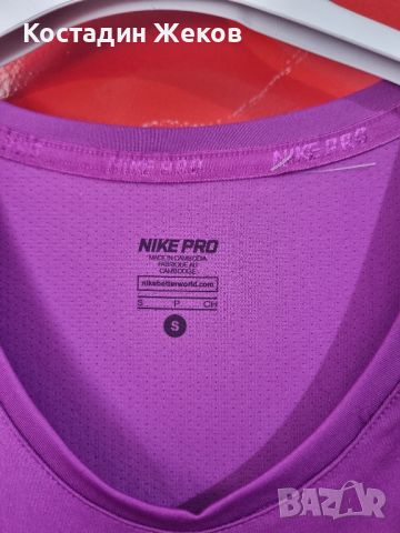 Дамска оригинална блузка.  Като нова.  Nike PRO , снимка 4 - Тениски - 46625536