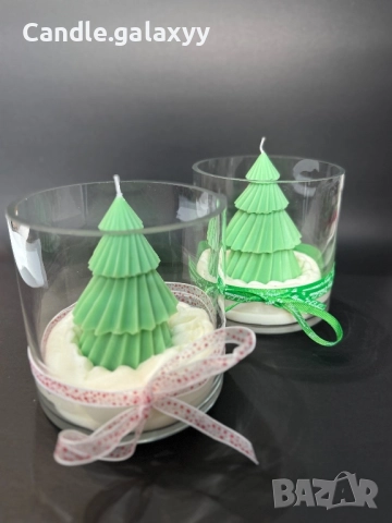 Коледна Елха, Соева Свещ, снимка 3 - Декорация за дома - 52583667