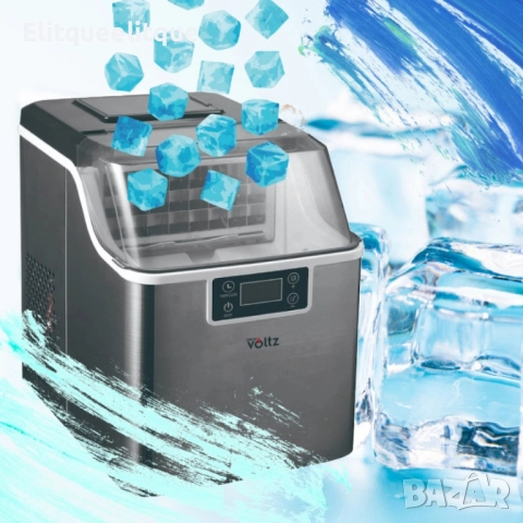 Ледогенератор Oliver Voltz, 170W, 22кг/24ч, 3.2 л, 24 квадратни кубчета за цикъл работа, Инокс, снимка 3 - Друга електроника - 52182771