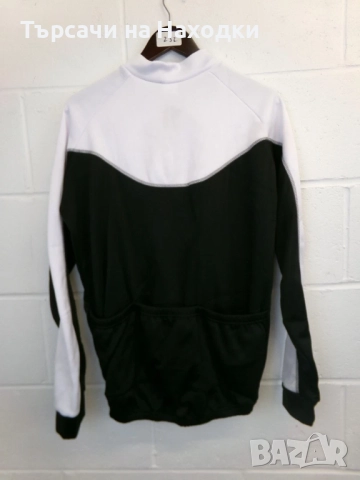Мъжко черно-бяло спортно яке/горнище с цип, размер 2XL, снимка 2 - Суичъри - 52188583