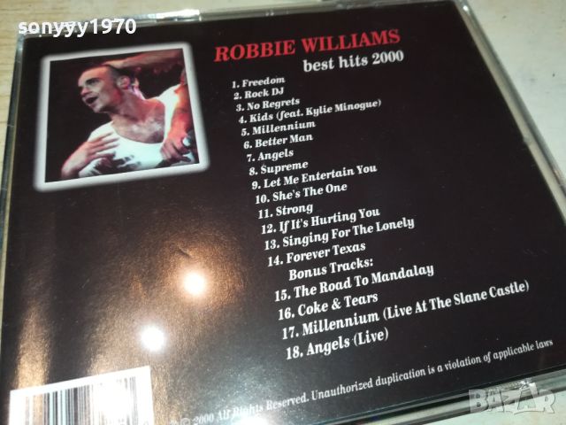 ROBBIE WILLIAMS CD 2005241325, снимка 9 - CD дискове - 45822254