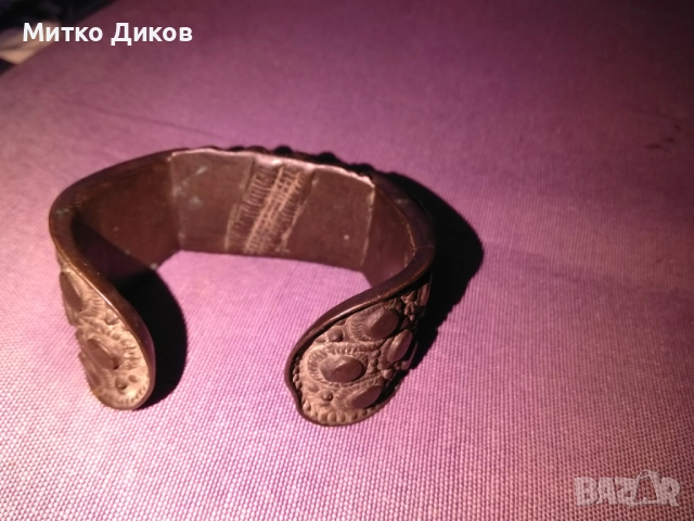 Сребърна гривна рогатка с позлата кубелия сачан 100грама, снимка 3 - Гривни - 52708574