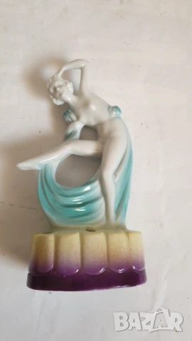 Танцуваща дама с воал Фигурка на цвете жаба Арт Нуво, снимка 10 - Колекции - 53866322