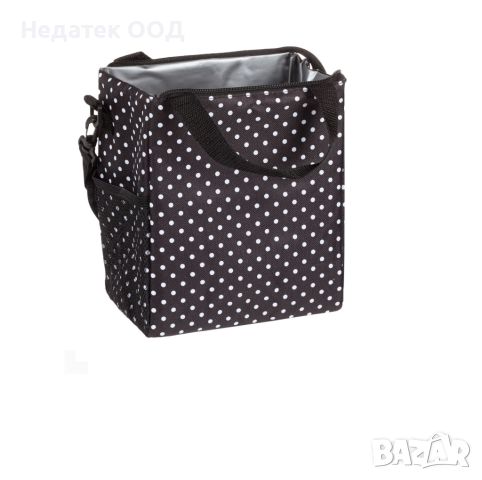 Термо чанта, правоъгълна, черна с цип, 21x16x24cm, снимка 2 - Кутии за съхранение - 45192191