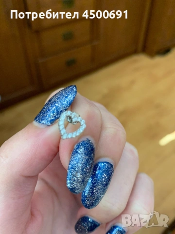 Обеци със сърца , снимка 2 - Обеци - 53706575