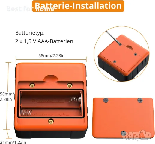 Цифров LCD транспортир ,ъгломер, водоустойчив Neoteck , снимка 5 - Измервателни инструменти - 50004708