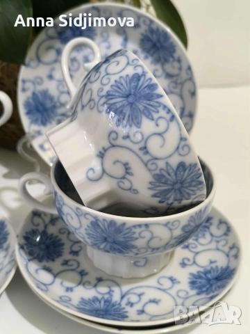 Руски порцелан ЛФЗ двоен сет за чай , снимка 7 - Чаши - 51854494