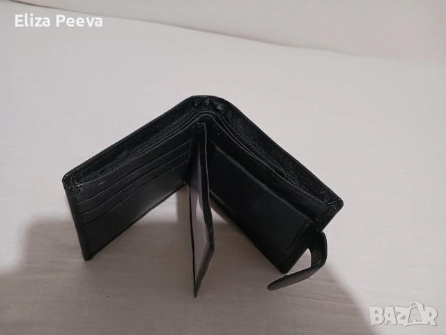 черно мъжко портмоне от естествена кожа, снимка 9 - Портфейли, портмонета - 53142412