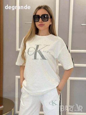 🎯🎯🎯Дамски Комплект Calvin Klein целия в блестящи камъчета, снимка 2 - Комплекти - 53969068