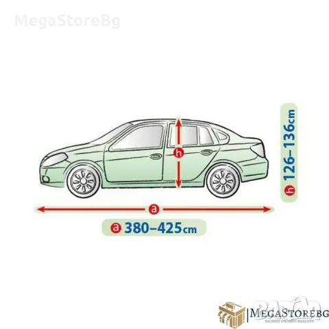 Покривало за автомобил водоустойчиво Kegel серия Mobile размер M сиво за седан, снимка 2 - Аксесоари и консумативи - 47350839