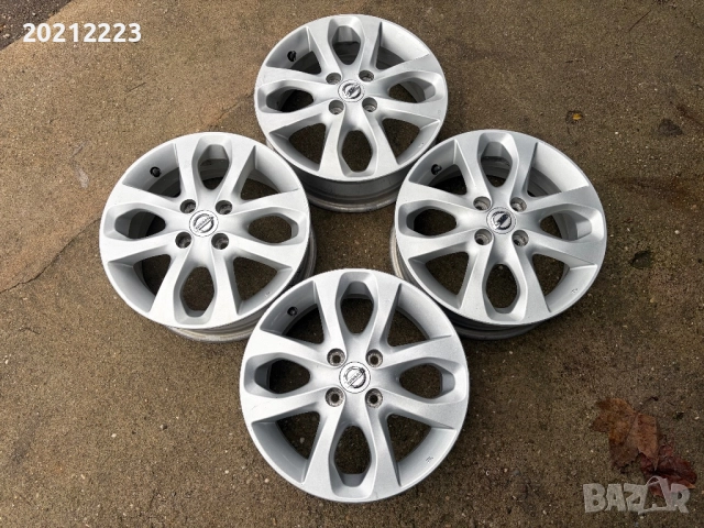 4 броя алуминиеви джанти за Nissan Micra IV,15, снимка 4 - Гуми и джанти - 52708421
