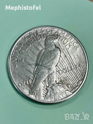 1 долар 1925 г, САЩ / Peace Dollar - сребърна монета, снимка 4 - Нумизматика и бонистика - 49448433