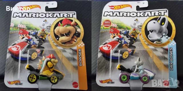 Колички Hot Wheels Mario Kart / Марио карт, снимка 4 - Коли, камиони, мотори, писти - 47386389