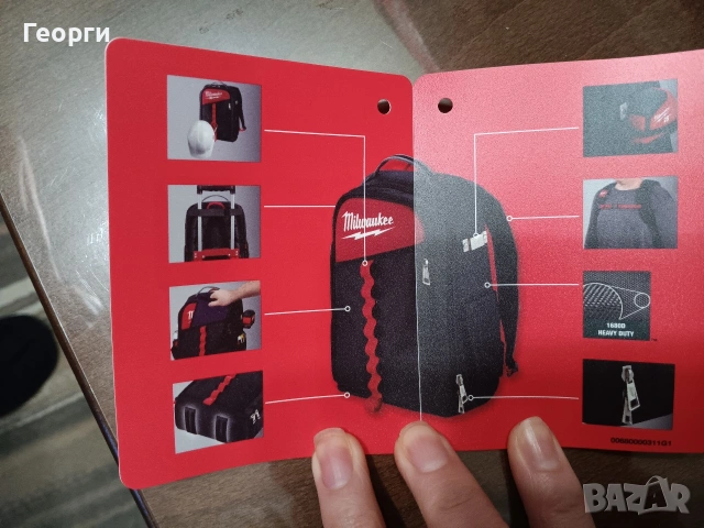 Раница за инструменти Milwaukee 4932464834, 200 x 300 x 498 мм, 22 джоба, снимка 5 - Други инструменти - 53877919