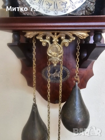 Стар Холандски стенен часовник , снимка 6 - Антикварни и старинни предмети - 51563892