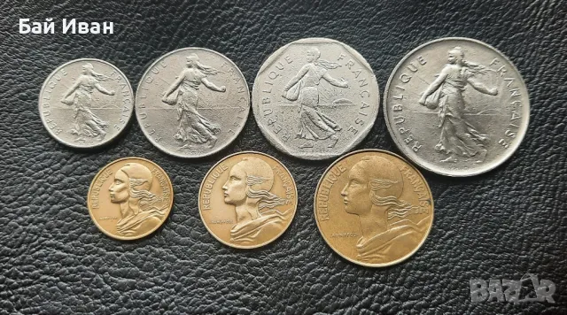 Лот монети 5 , 10  и 20 сантима, 1/2 , 1 , 2 и 5 франка - Франция /1/- чудесни- топ цена !, снимка 4 - Нумизматика и бонистика - 49645926