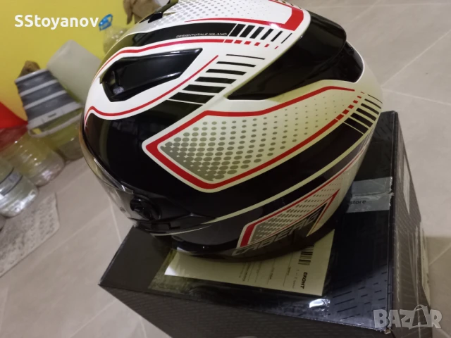 Каска - Caberg Stunt Blade white Black red , снимка 12 - Аксесоари и консумативи - 50841289
