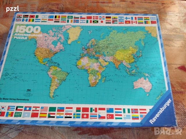 Пъзел "World Map” Ravensburger 1971г. 1500 части 
