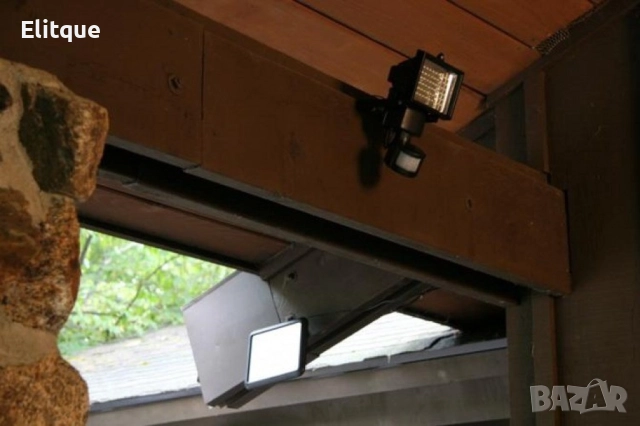 Соларен  градински прожектор 60 LED и сензор за движение, снимка 4 - Други стоки за дома - 52832301