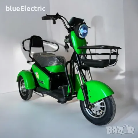 Двуместна електрическа триколка blueElectric Pudding 1800W | 48V | 23Ah | GREEN