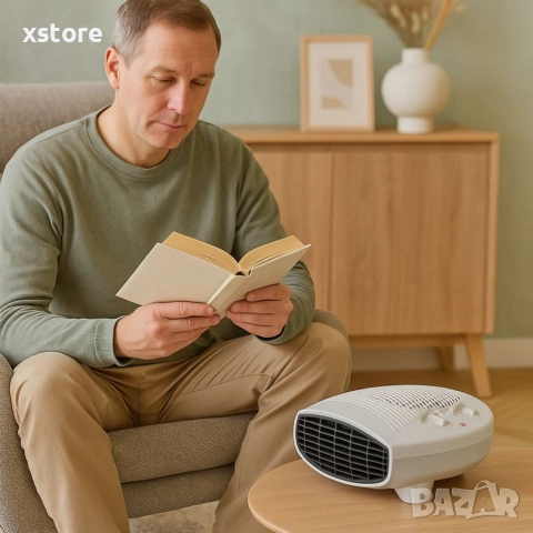 Отоплителна вентилаторна печка Voltz V51970E – 2000W, бял, снимка 4 - Отоплителни печки - 52698610