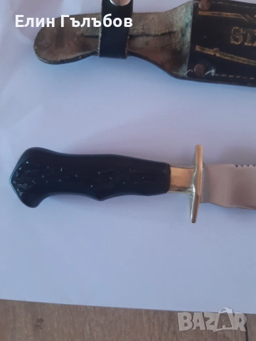 Нож SOLINGEN Germany с кания от естествена кожа, снимка 6 - Ножове - 54191427
