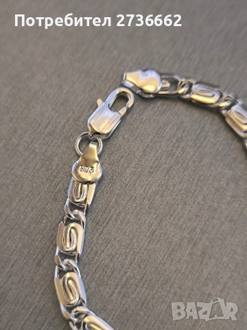 Сребърна гривна , снимка 3 - Гривни - 54139953