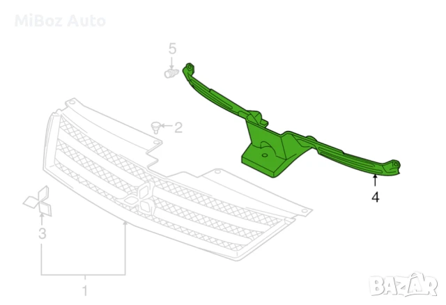 Кора над предна греда Мицубиши Аутлендър 2 Mitsubishi Outlander (2006-2012), снимка 4 - Части - 50908142