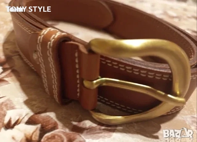 Нов Италиански Дамски Колан Изцяло от Естествена Кожа 125см., снимка 6 - Колани - 51696887