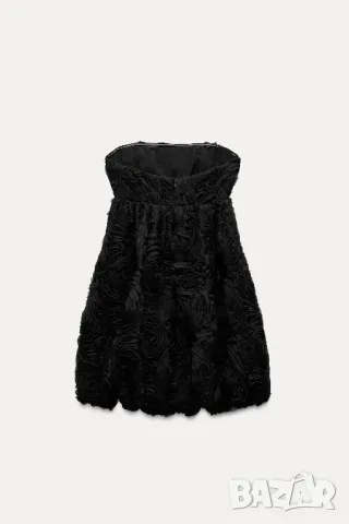 Рокля с релефни цветя Zara XS, S, M, снимка 2 - Рокли - 49345814