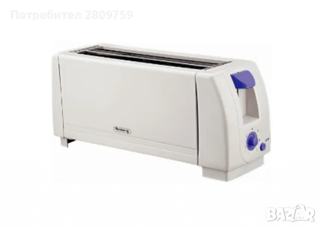 Тостер за хляб Rosberg R51440C, 1300W, 4 филийки, 7 степени, Бял, снимка 1 - Тостери - 47993076