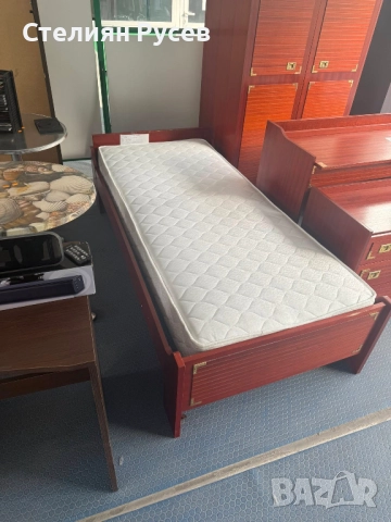  021122 легло с матрак от дърво 190/90см цена 230 лв или 117.60 евро смр -190см / 90см широко -еднол, снимка 3 - Спални и легла - 52282559